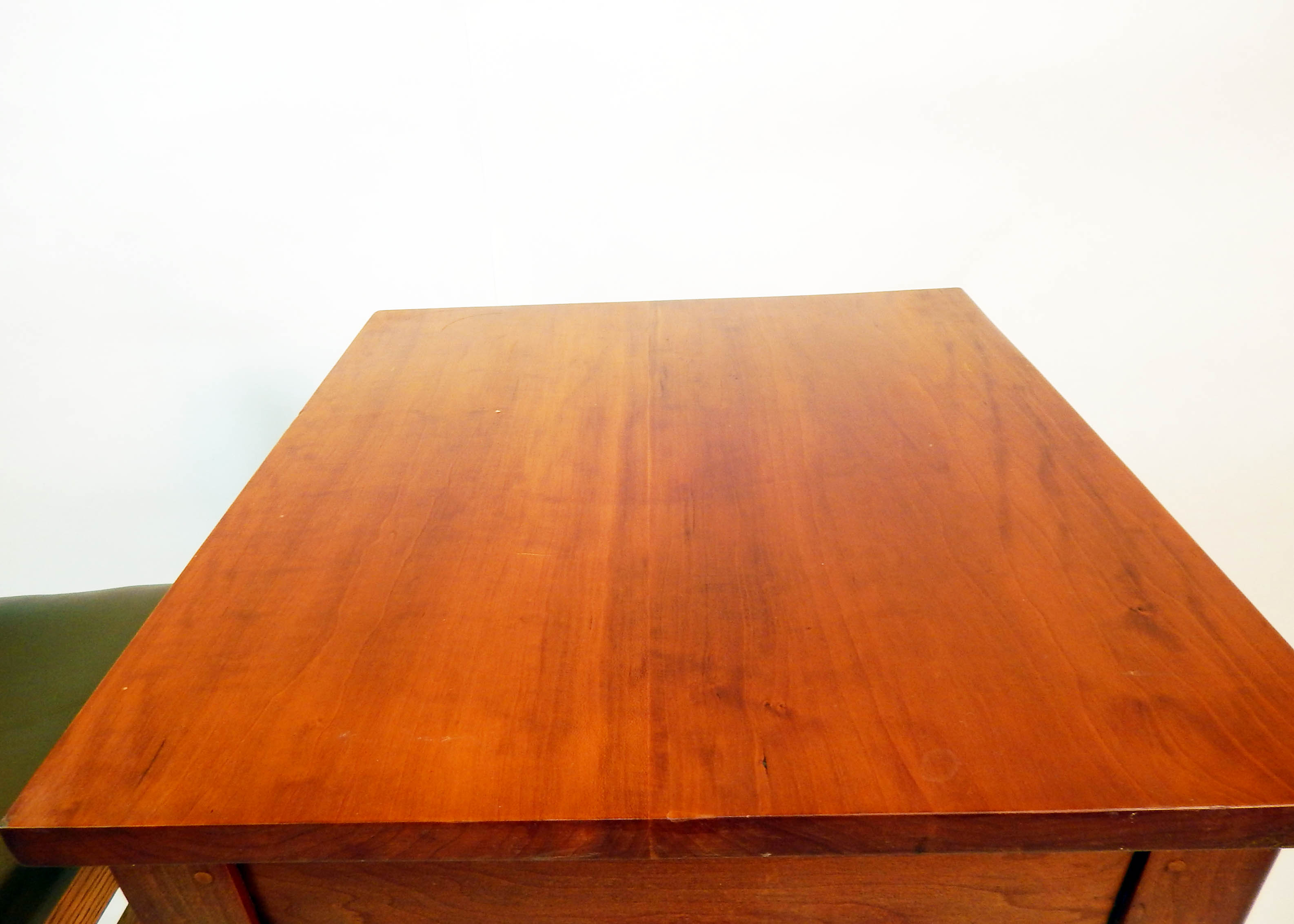 Vintage Oak Chair With Complementary Cherry Side Table EBTH